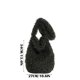 thumbnail image 3 of Bolso de mano peludo para mujer | Bolso bandolera grande de piel sintética con orejas de conejo | Monedero ligero con cierre magnético | Bolso informal de invierno para ir de compras, hacer yoga o, 3 of 7