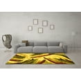 thumbnail image 3 of Ahgly Company Indoor Round Abstract Yellow Modern Area Rugs, 8' Round, 3 of 4