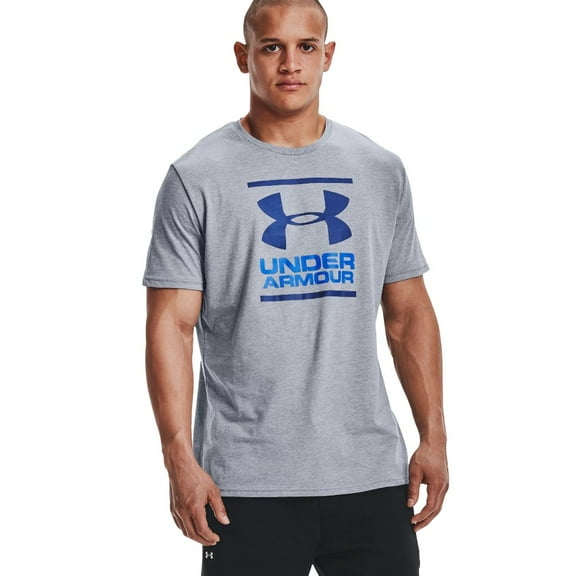 Under Armour Men's T-Shirt GL Foundation Boxed Athletic Crew Neck Tee 1326849, Light Heather / Blue, L