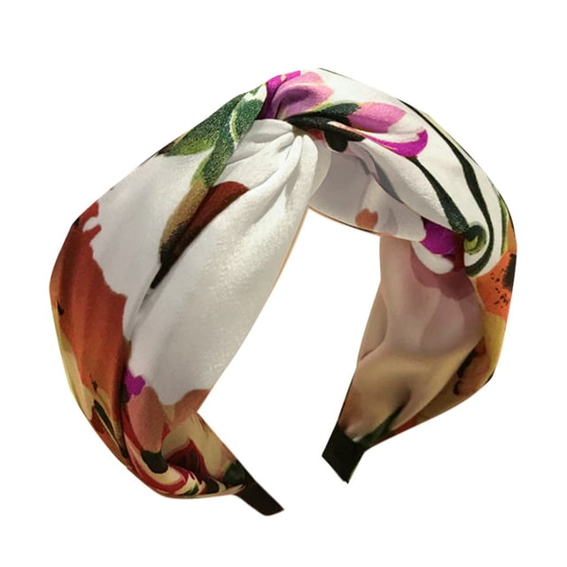 Womens Flower Headband Creative Cross Wide-Brimmed Hair Accessory Headband