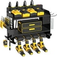 thumbnail image 3 of Wall-Mounted Power Tool Organizer Rack Heavy Duty Adjustable Shelves Organizer for Cordless Power Tool Batteries Space-Saving Garage &amp; Workshop Charging Station Outlets Power Strip, 3 of 3