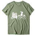 thumbnail image 3 of Pxiakgy Liquidation! T-Shirts de Pâques Col Rond pour Femmes Joyeuses Pâques Lapin avec Lunettes Blouse Décontractée Graphique Printemps Hauts Colorés Tee Femmes Topseaster Manches Courtes Chemise Décontractée Mode Verte m, 3 of 5