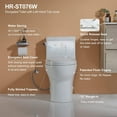thumbnail image 4 of HOROW One Piece Toilet,1.28 GPF,12'' Rough-in Single Side Flush Ceramic MAP 800g,with Soft Closing Seat, 4 of 13