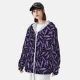 thumbnail image 4 of Pofeuu Lavender Flowers Print Sun Protection Outdoor Lightweight Full Zip UV Cooling Hoodie Long Sleeve Summer Clothing for Outdoor Hiking-XX-Large, 4 of 5