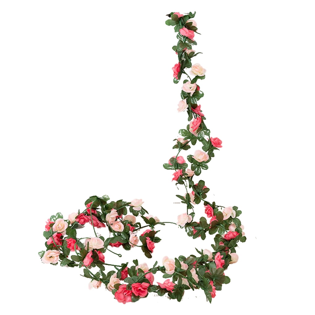 FleinngHoz Artificial Flower Wedding Fake Flower Garland Wall Hanging