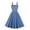 Blue, variant on QUNYINEY Floral Womens Dresses Casual Sleeveless A-Line Dress Flowy V Neck Vacation Midi Sundress