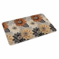 thumbnail image 4 of Burnt Orange Grey Black Flower Door Mat Indoor Outdoor,Spring Floral Botanical Non Slip Welcome Mat with Rubber Backing,Absorbent Fabric Front Door Mats Entryway Rug for Home Patio Entrance 20"x31.5", 4 of 9