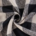 thumbnail image 5 of DriftAway Buffalo Checker Pattern Linen Textured Lined Thermal Insulated Blackout and Room Darkening Grommet Window Curtains Printed Plaid 2 Panels W52xL84, 5 of 7