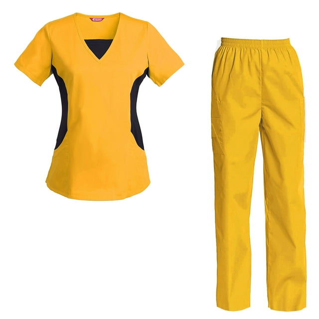 Ensemble de Sarraus pour Femmes Haut de Sarrau et Pantalon Ensemble de Sarraus