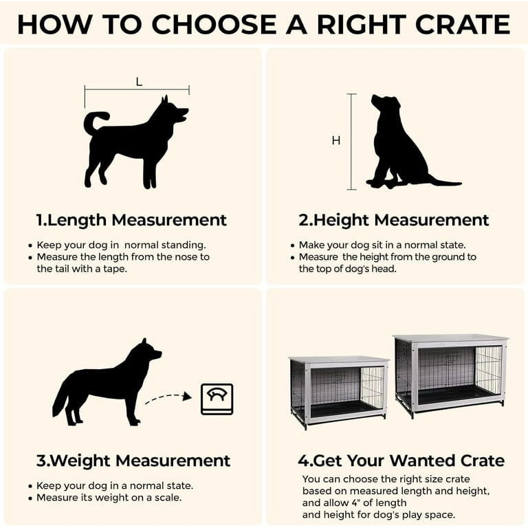 LAZY BUDDY Dog Crate Furniture Modern Dog Kennel 29.1 Dog Cage with Double Doors and Pull Out Tray for Small Dogs Under 30 lb Grey