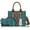 Blue, variant on Jia Store Women's Bohemian Convertible Handbag - 3-in-1 Tote, Shoulder & Crossbody Bag with Removable Strap