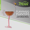 thumbnail image 2 of 7Penn Flamingo Yard Decor Set of 3 Flower Planters - Pink Metal Lawn Ornaments, 2 of 2