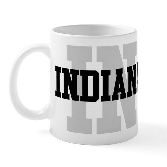 CafePress - IN Indiana Mug - 11 oz Ceramic Mug - Novelty Coffee Tea Cup
