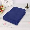 thumbnail image 3 of Fleece Throw Blanket, Soft Throw Blankets for Couch, 20X28 In, Navy Solid, Bed Throw Blanket, 1 Pc, 3 of 8