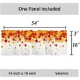 thumbnail image 6 of Fall Autumn Maple Leaves Kitchen Curtains Valance for Windows Thanksgiving Leaf Harvest Curtain Farmhouse Rod Pocket Window Treatment for Bathroom Bedroom Living Room Decorations 54x18inch, 6 of 6
