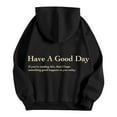 thumbnail image 3 of Charmgo Hoodies for Women Trendy, Women's Letter Graphic Print Long Sleeve Tops Drawstring Hoodies Crewneck Sweatshirt Casual Pullover Tops, Graphic Hoodies Black L, 3 of 5