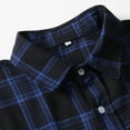 thumbnail image 3 of Wyobmus Men's Twill Button Down Shirt Regular Fit Dress Shirts Long Sleeve Plaid Flannel Casual Shirts Spread Collar Business Work Shirts Blouses N-Blue, 3 of 7