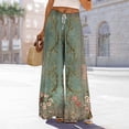 thumbnail image 2 of Bovemsi Wide Leg Pants Woman Women's With Pockets High Waist Adjustable Loose Casual Trousers Business Work Travel Pants, 2 of 6