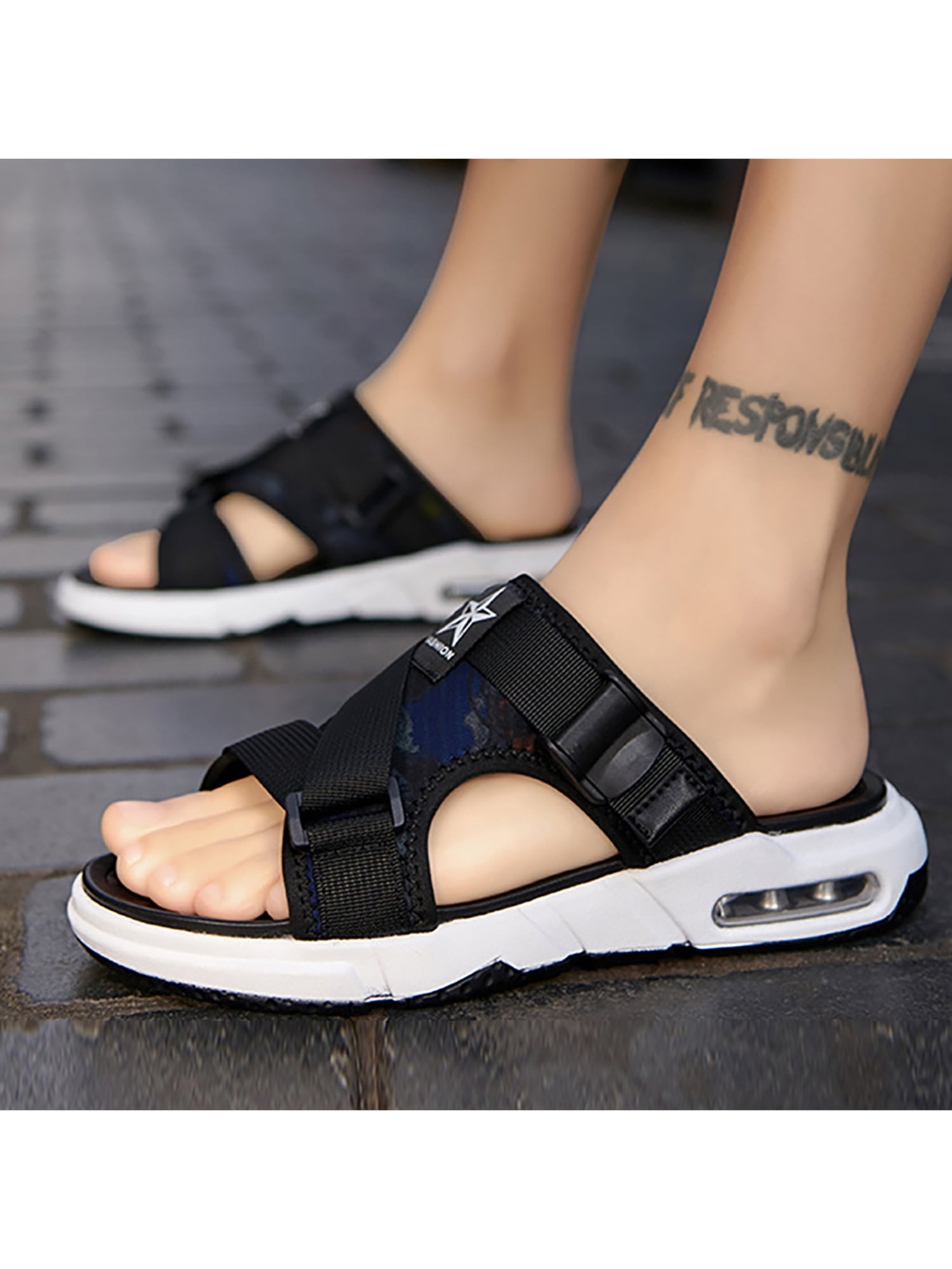 Men Casual Summer Shoes Sandals Non-Slip Slipper Indoor Or Outdoor Flip Flops 