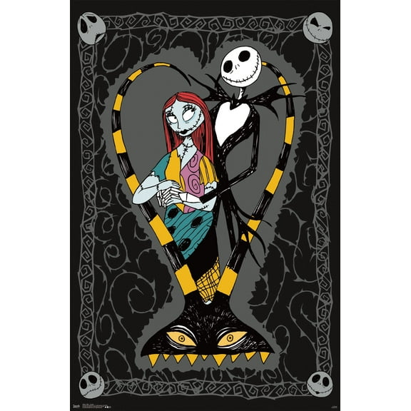 Disney Tim Burton's The Nightmare Before Christmas - Couple Wall Poster, 22.375" x 34"