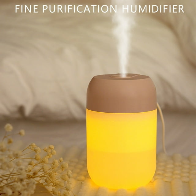 SMihono Mini Humidifiers for Bedroom Night Light Humidification Usb Large Capacity Large Spray Mute Mini Purifier 300ml on Clearance