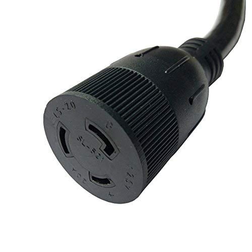 Parkworld 885279 Generator Adapter Cord 20 AMP 4-Prong Locking L14-20 Plug to 3-Prong Locking L5-20 Receptacle