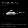 thumbnail image 3 of HexClad Hybrid Nonstick 10-Inch , Stay-Cool Handle, Dishwasher-Friendly, Oven-Safe Up to 900°F, Induction Ready, Compatible with All Cooktops, 3 of 4