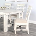thumbnail image 3 of Sunny Designs Marina Farmhouse Mahogany Wood Extension Table in White Sand, 3 of 6