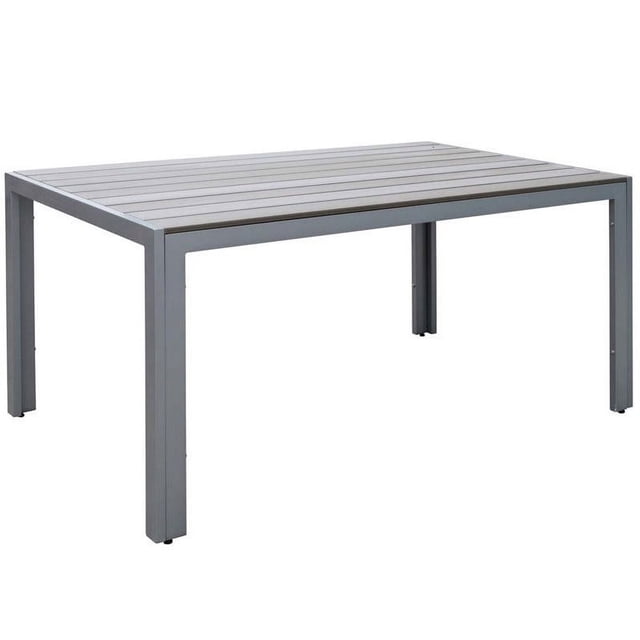 Atlin Designs Patio Table à Manger en Gris Blanchi Soleil