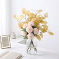 thumbnail image 7 of 17 inch Artificial Chrysanthemum Bouquet, Silk Pom/Pom Ball Flowers for Home Decor, Fake Flower Arrangement for Wedding Table Centerpieces & Valentines Day Gifts, Khaki, 7 of 7