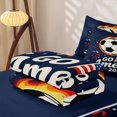 thumbnail image 6 of Manfei Classic Football Zipper Queen Comforter Set with Fitted Sheet and 2 Pillowcases,Usa Flag Zipper Bedding Set,Red Navy,Go American 2026 Decor,Navy Blue Reversible,4pcs, 6 of 8