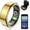Gold, variant on R02 Ring, Ring for Women and Men, with a Case, Supports , , Sleep , No Subscription Fee. (, 8#)
