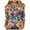Multicolor Plus Size Blouse for Women_f, variant on CYMMPU Tunic Tops 3/4 Sleeve Round Neck Flower Printed Spring Tops Blouses for Women Dressy Casual Loose Fit Fall Fashion Shirts Lightweight Basic T-Shirts Multicolor XXXXL