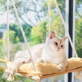 thumbnail image 4 of BIMZUC Cat Window Perch Sturdy Wooden Window Mounted Cat Hammock Pet Resting Seat Space Saving Bed for Indoor Cats, Breathable Fabric Resting Shelf, Easy Assembly, Supports Large Cats, 18.11 inches, 4 of 9