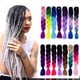 thumbnail image 4 of Nvzi Extensiones de cabello trenzado de ganchillo, 3 piezas, 23.6 pulgadas de largo, resistentes al calor, trenzadas de ganchillo, preestiradas, sin nudos, para peinado DIY, B37, 4 of 4