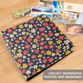 thumbnail image 4 of FORMRS 3 Ring Photo Album 4"x6" Self Adhesive Large Capacity PU Leather Cover, Small Colorful Flower, 4 of 8