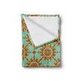 thumbnail image 2 of Moroccan Soft Flannel Fleece Blanket, Ornamental Abstract Moroccan Motif with Old Fashion Victorian Influences Artwork, Cozy Plush for Indoor and Outdoor Use, 50" x 60", Mint Orange, by Ambesonne, 2 of 6