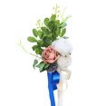 thumbnail image 1 of CreativeArrowy Artificial Flowers Fake Rose Ornament Hand Bouquet Wedding Roses Anniversary Table Chair Pendant Silk Cloth Ribbon, 1 of 14
