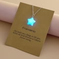 thumbnail image 5 of Nsxcdh Luminous Fluorescent Crystal Necklace Hexagonal Pendant 1.5in Alloy Chain 20in Glow in the Dark Friendship Card Christmas Present Christmas Gifts for Grandkids and Women, 5 of 5