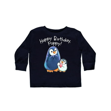 

Inktastic Happy Birthday Poppy!- Cute Penguins Gift Toddler Boy or Toddler Girl Long Sleeve T-Shirt