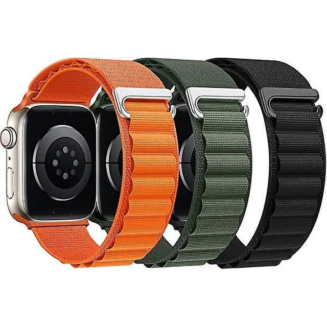 Correa de nailon CHAO con cierre de bucle compatible con Apple Watch 42/44/45/49 mm