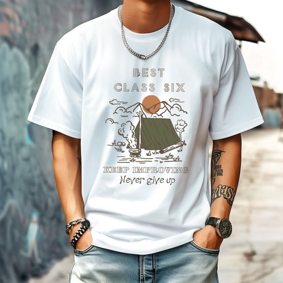 Men's T Shirt Round Neck Patterned Tee Summer New Sports Shirt Vintage Style Gift for Friends XS