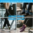 thumbnail image 3 of Mens Dress Socks - 5 Pairs Mens Socks, CaiDieNu Breathable Crew Socks Non Binding Cotton Socks for Work Business Leisure Home Size 11-13, 3 of 7