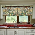 thumbnail image 3 of Yayeee Kitchen Curtains Tier Set of 2 Light Filtering 57"x36" Over Sink Window Panels, Beige Floral Garden, 3 of 7