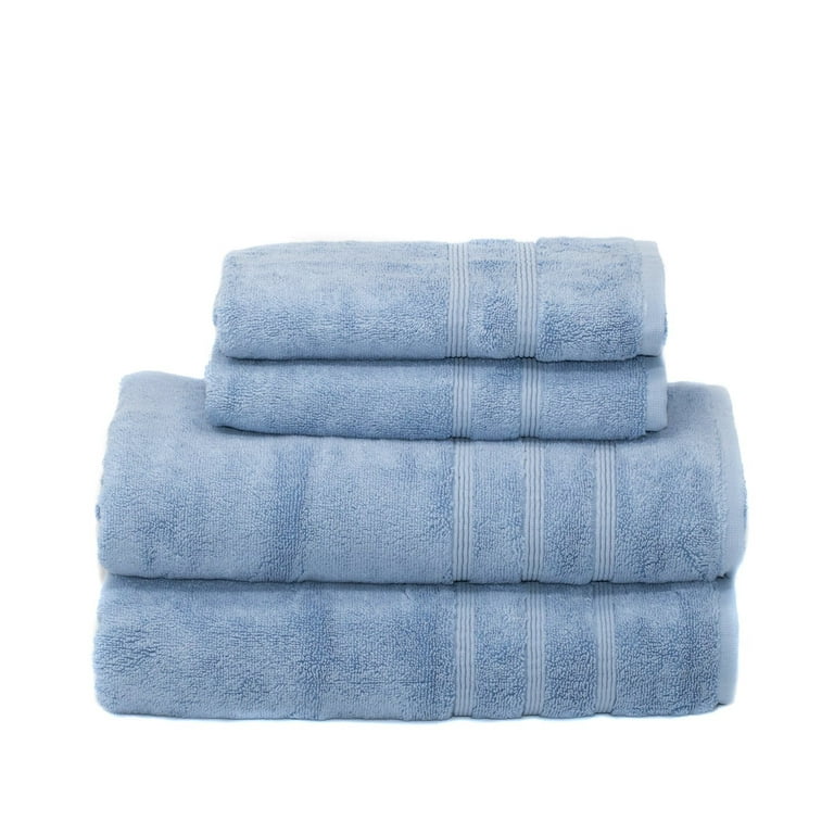 4 Piece Bath Towel Set, Super Plush, MADE IN GREEN by OEKO-TEX M1SM576W3  HOHENSTEIN, Hypoallergenic & lab-tested for Chemical Safety 