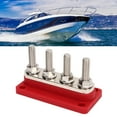 thumbnail image 1 of 4   Distribution Block 3/8inch M10 Studs Battery Bus Bar with Cover for Cars Boats RVs, 1 of 7