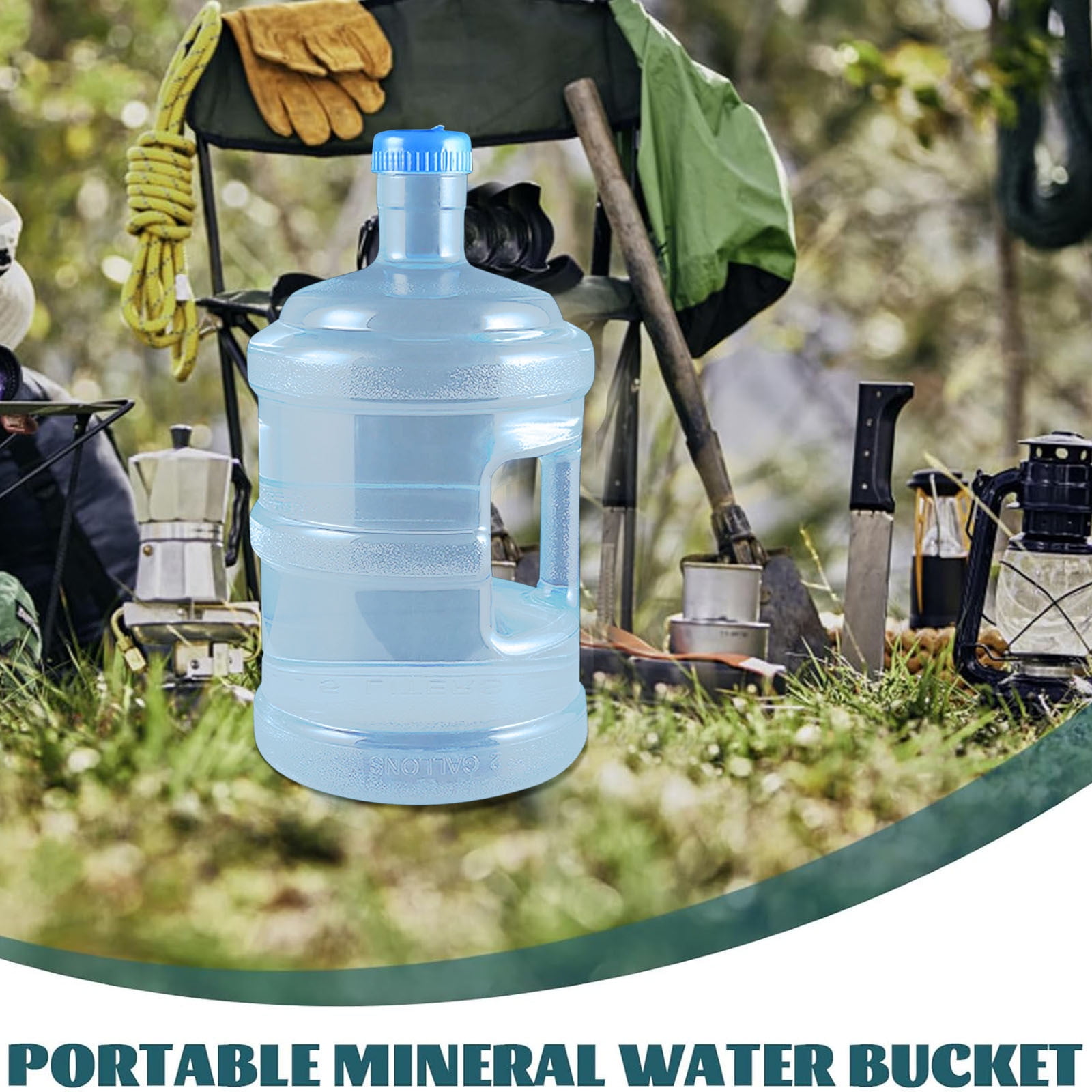 Eqslft 0.8/1.3 Gallon Water Bottle With Cover Big Water Bottle With Cover Gym Water Bottle With Handle Gallon Water Jug (101/170 Oz Transparent) Outdoor Handle Large Capacity Water