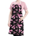thumbnail image 5 of Pink Breast Cancer Apron-Garden Aprons for Women with Pockets-Cotton Linen Waterproof Kitchen Cooking Gardening Aprons Adjustable for Kitchen,Cooking,BBQ and Salon 32"x27", 5 of 7