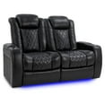 thumbnail image 1 of Valencia Tuscany XL Home Theater Seating | Premium Top Grain Italian Nappa 11000 Leather (Row of 2 Loveseat, Black), 1 of 5