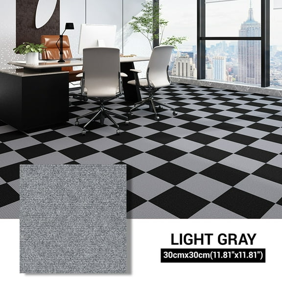 12"x12" Self Adhesive Carpet Tiles  Peel and Stick Non-Slip Floor Mats  Easy DIY Installation for Home Office